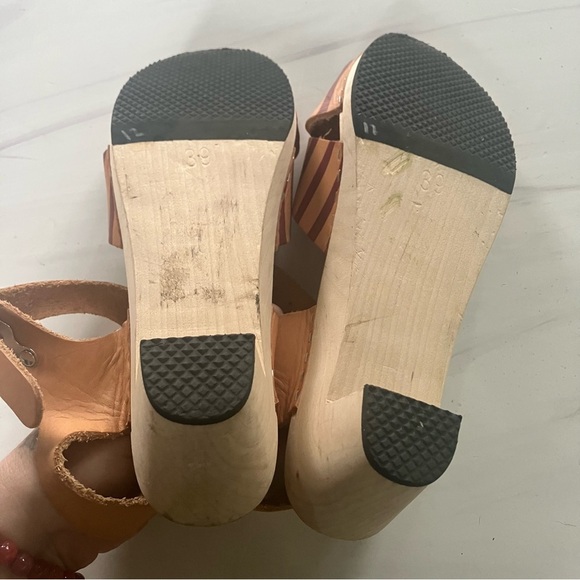 Anthropologie Terhi Polkki‎ Sandal Clogs Striped Size 39 8.5 - Picture 6 of 7